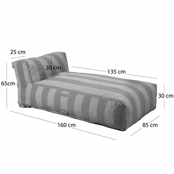 & Outdoor Garden Pool Solution-dyed Polypropylene Yarn (Olefin) Chaise Longue Cut Polyether Foam Outdoor Bean Bag Sunlounger