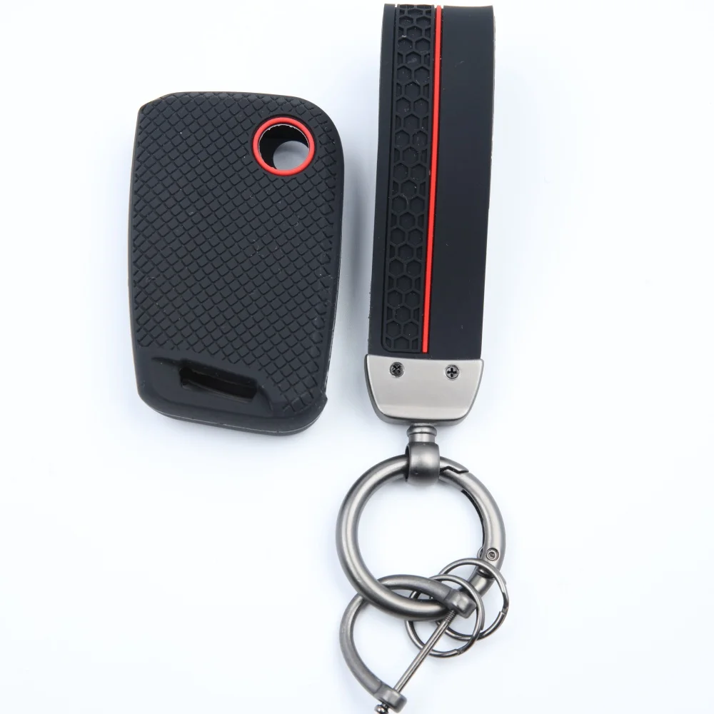 For VW Golf 7 GTI POLO T-Cross T-Roc Touran Tiguan Skoda Octavia Rapid Kodiaq Fabia Seat Ibiza Leon Ateca Arona Key Case Cover