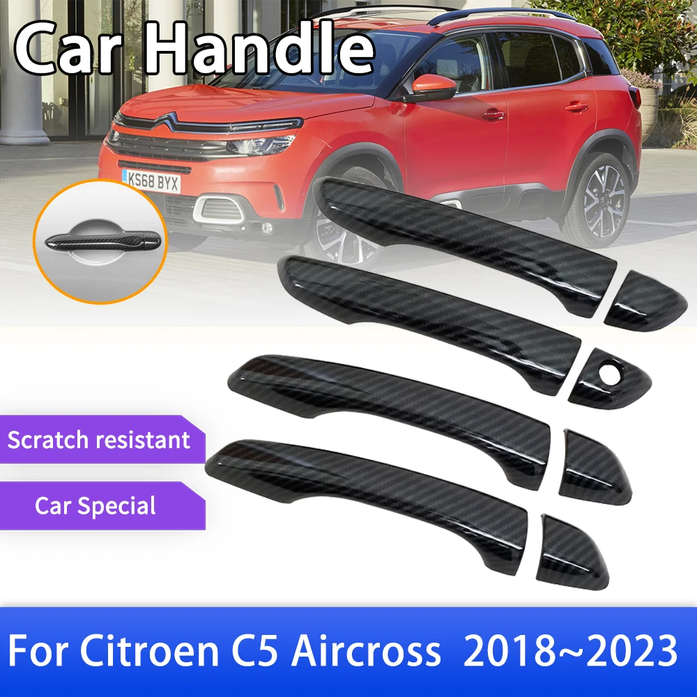 

Carbon Fiber Outer Door Handle Cover Trim for Citroen C5 Aircross 2018 2019 2020 2021 2022 2023 Car Styling Accessories Stickers