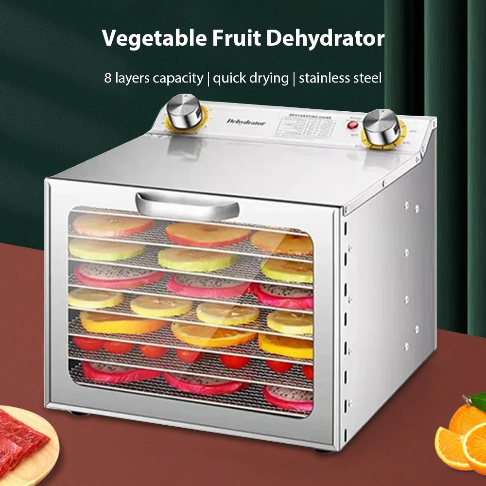 Dehydrators for Food and Jerky with 24H Timer 5 Drying Racks 400W 30-90℃ Vegetable Fruit Dehydrator Temperature Control