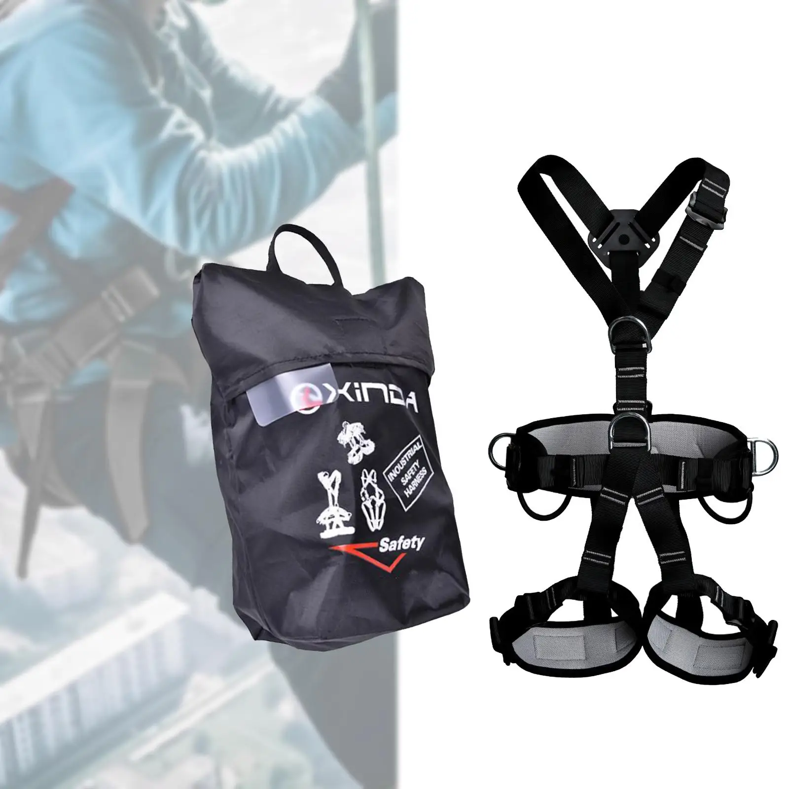 

Full Body Climbing Harness Gear Rock Climbing Harness for Outdoor Activities