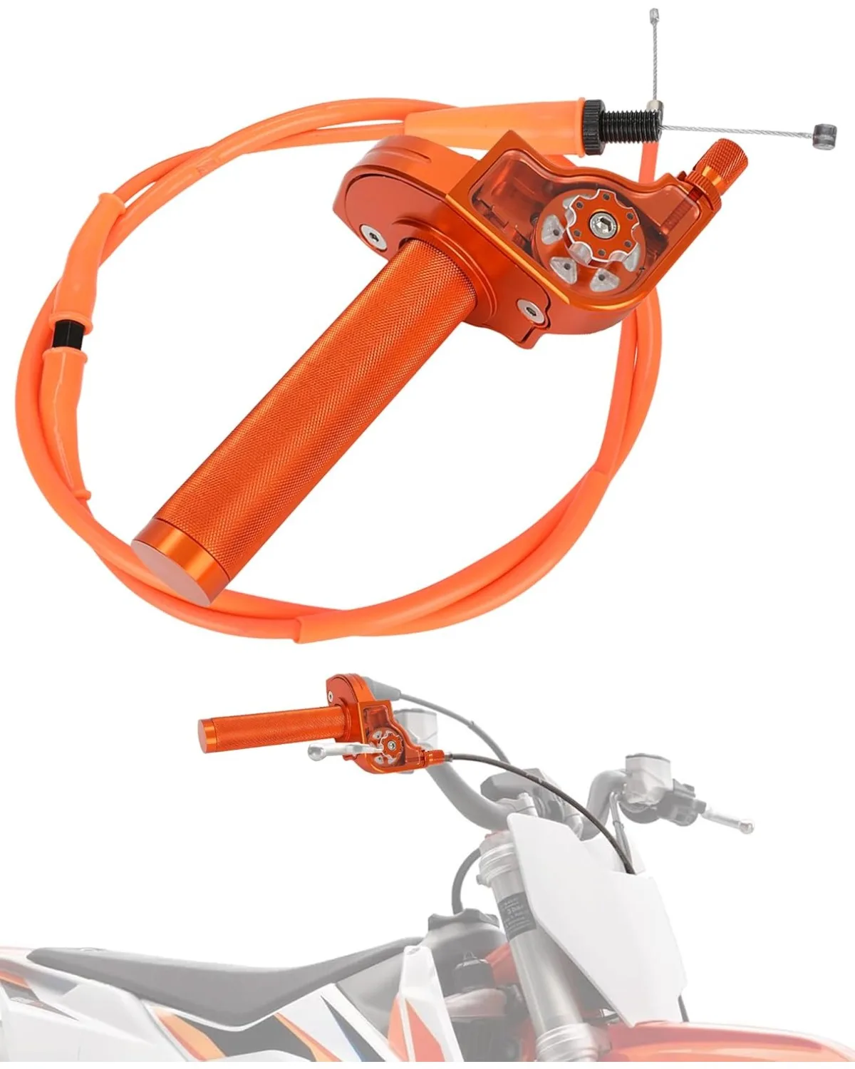 

Throttle Grip Motorcycle 22mm CNC Aluminum Quick Twister Cable CRF50 70 110 125 250 Dirt Bike