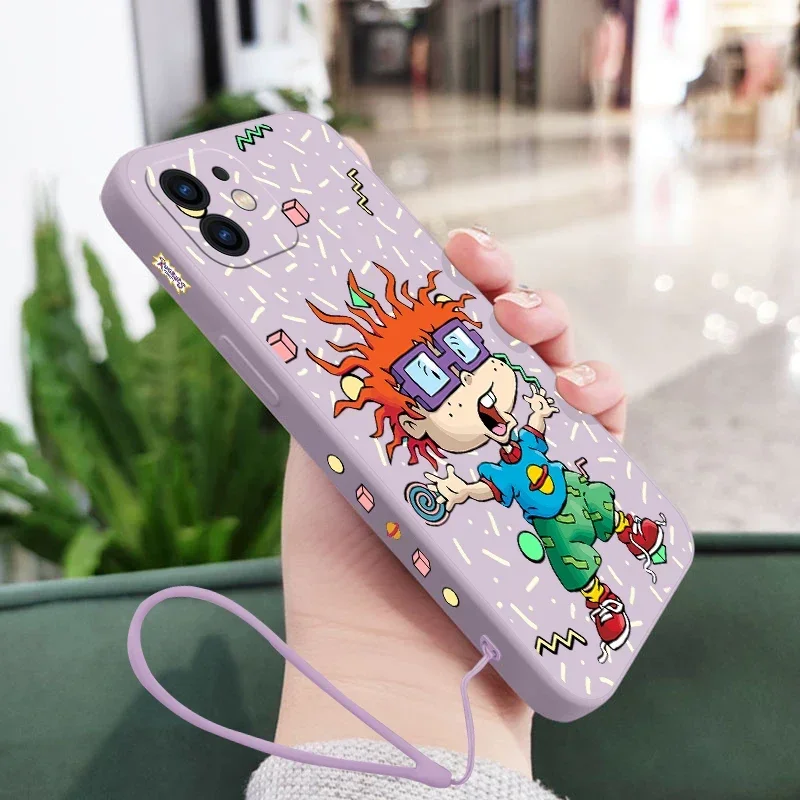 Funny R-Rugrats Phone Case For Xiaomi Redmi Note 11 10A 10 10S 9 8 7 Pro Plus 10C 9A 9C 9T 4G 5G Cases with Hand Strap