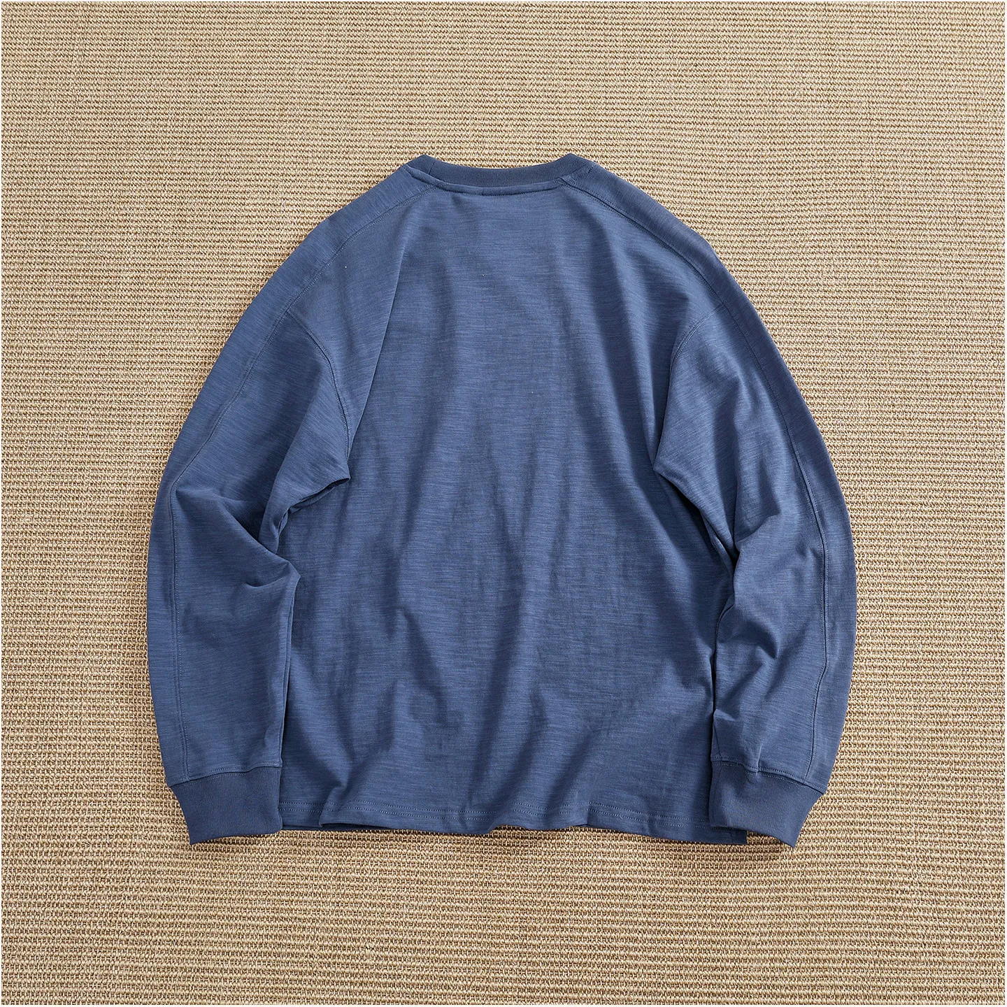 2026 Autumn New American Retro Breathable Bamboo Cotton Letter Printed Long-sleeved T-shirt Men's Fashion Casual Sport Tops