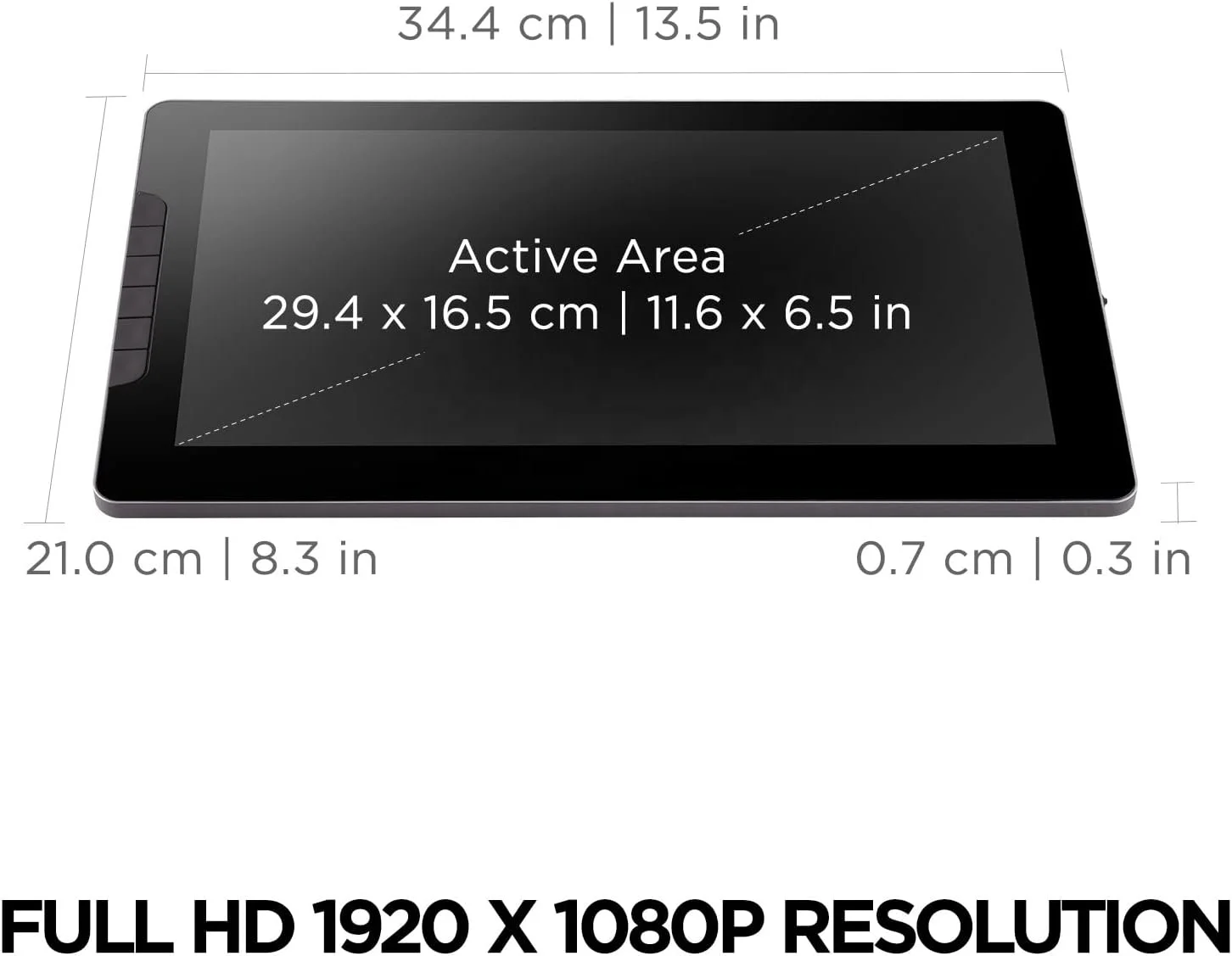 RTS  Snic 13.3inch FHD 1080p Graphic Drawing AcePen Display Tablet with Stylus for Digital Writing Design Draw Online Course
