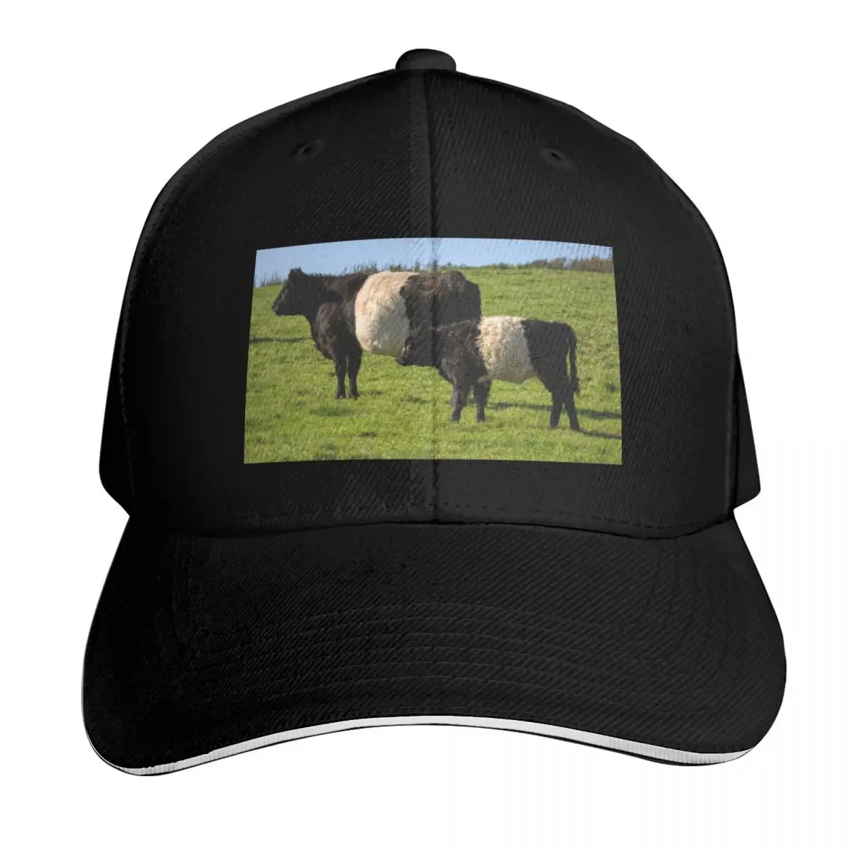 Belted Galloway Cattle Baseball Cap Breathable Mesh Back Moisture Wicking Quick Dry Curved Brim Classic Fit