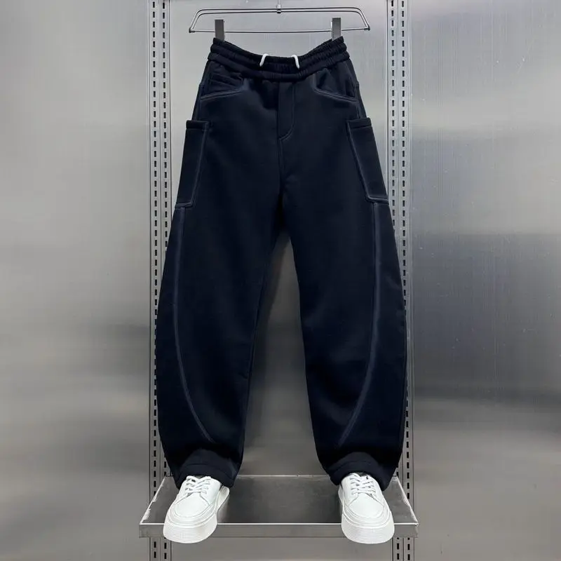 الخريف Sweatpants الرجال العصرية الشارع الشهير بلون مخطط عادية سليم صالح السراويل الرياضية موضة مريحة ركض