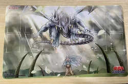 YuGiOh Azure-Eyes Silver Dragon Playmat Maiden with Eyes of Blue TCG CCG Mat Trading Card Game Mat Rubber Mouse Pad Free Bag