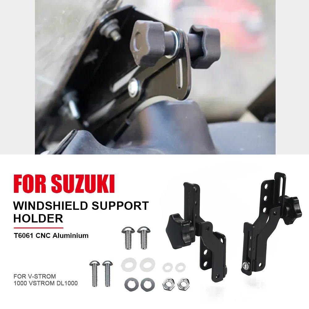 

Windshield Support Holder For SUZUKI V-STROM 1000 VSTROM DL1000 1000 2014-2019 Windscreen Strengthen Bracket Adjusters Airflow