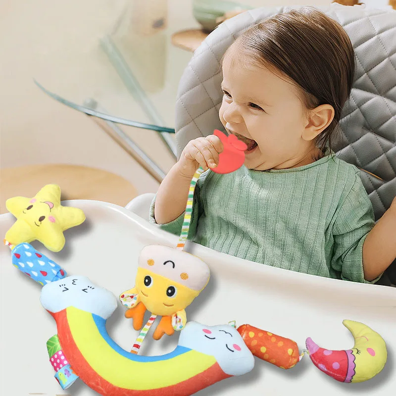 아기 풍경종 트롤리 펜던트 흔들리는 종소리 진정 장난감 침대 옆 펜던트 조기 교육 퍼즐 장난감