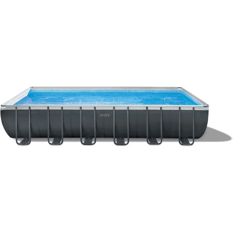 

INTEX 26363EH Ultra XTR Deluxe Прямоугольный надземный набор бассейна: 24 x 12 x 52 дюйма с насосом с песчаным фильтром 2100 GPH