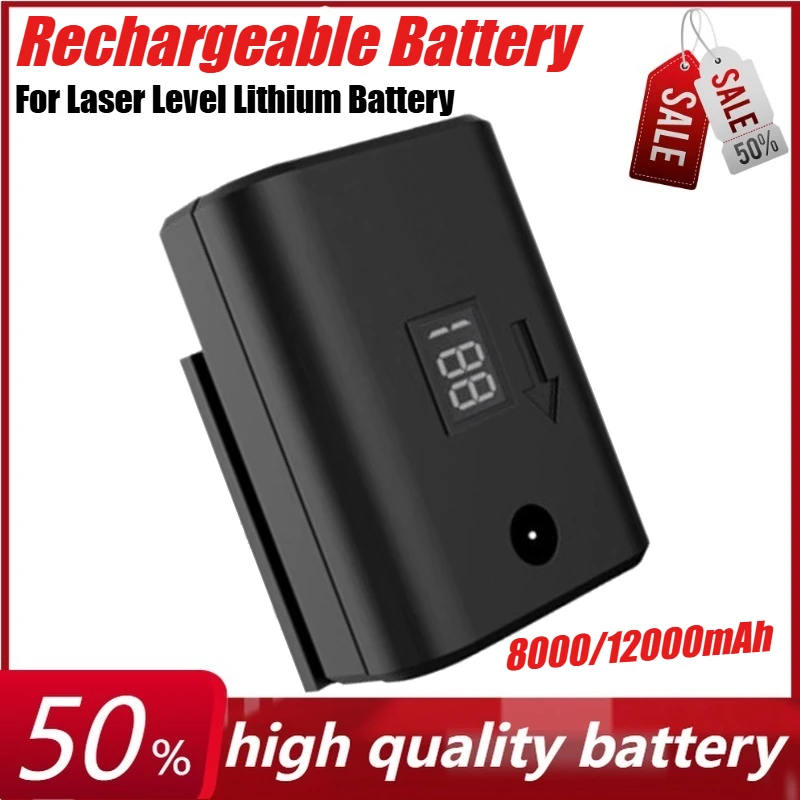 

8000/12000mAh Recharge Battery for Laser Battery Large Capacity Digital Lithium Polymer Battery W/ Number Display