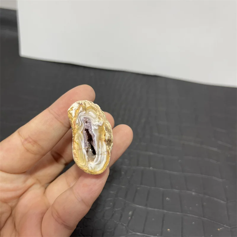 المعادن الطبيعية العقيق هول كريستال Druzy العقيق الجيود العنقودية ثقب للشفاء