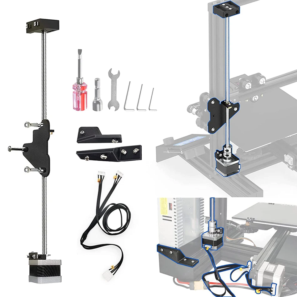 

Комплект для 3D-принтера Ender 3 с двумя осями Z, свинцовый винт, двойной шаговый двигатель Z, аксессуары для Creality Ender 3/3 Pro/3 V2