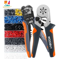 HSC8 6-4A/6-6A Crimping Pliers Kit,Stripping Cutting Plier with Tube Terminal Suit WOZOBUY Brand Electric Tools Set