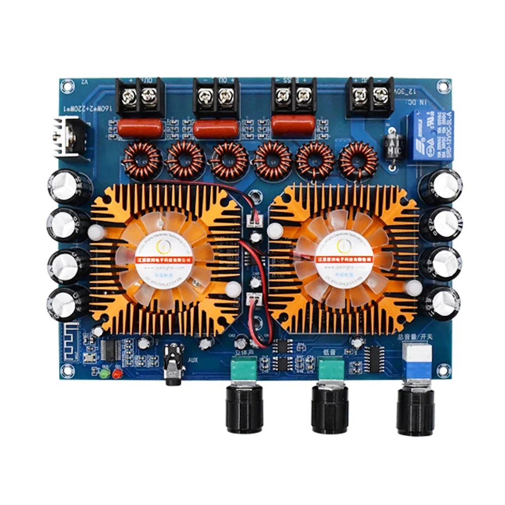 XH-A128 TDA7498E Bluetooth 5,0 Плата цифрового усилителя мощности 160 Вт * 2 + 220 Вт Стерео 2,1-канальный усилитель DC12-32 В