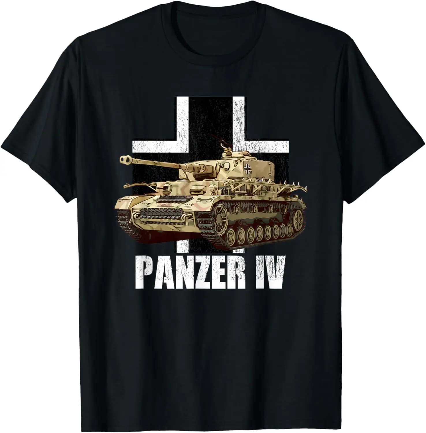 Panzer IV German Medium Tank WW2 Panzer T-Shirt Short Sleeve Casual 100% Cotton Shirts