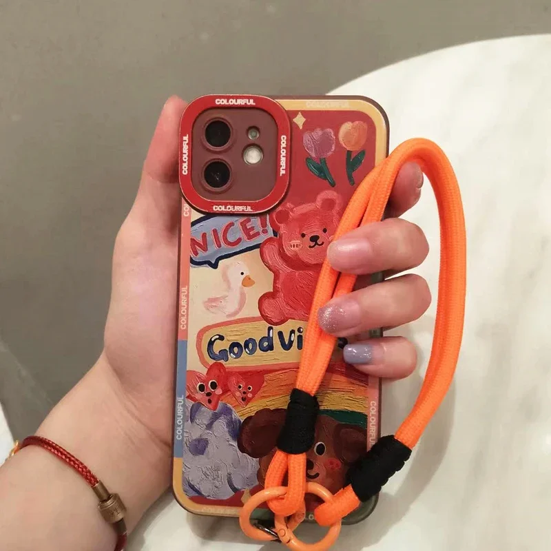 الإبداعية الهاتف الحبل لطيف المنسوجة شريط للرسغ متعدد الوظائف الأمن معصمه سماعة مكافحة خسر حبل قصير سلسلة المفاتيح المحمولة