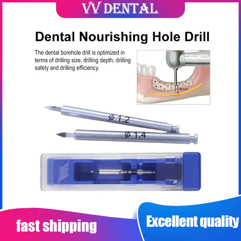 

GBR Dental Bone Drill/Dental Nutrient Drill Drill Bone Increment Nutrient Hole Drill Promote Bone Formation ∅1.2mm/1.4mm