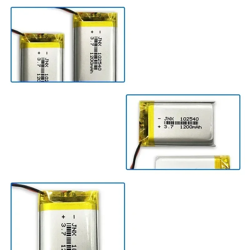 102540 3.7V 1200mAh Rechargeable Lithium Polymer Battery for Navigatore GPS Auricolare Bluetooth Idratante with Protection Plate