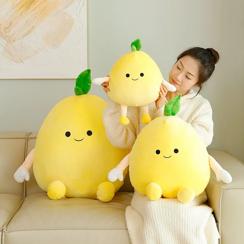 

Creative Simulation Pomelo Plush Toy Yellow Pomelo Pillow Soft Fruit Stuffed Doll Home Cushion Cute Plushies Girls Sleeping Doll
