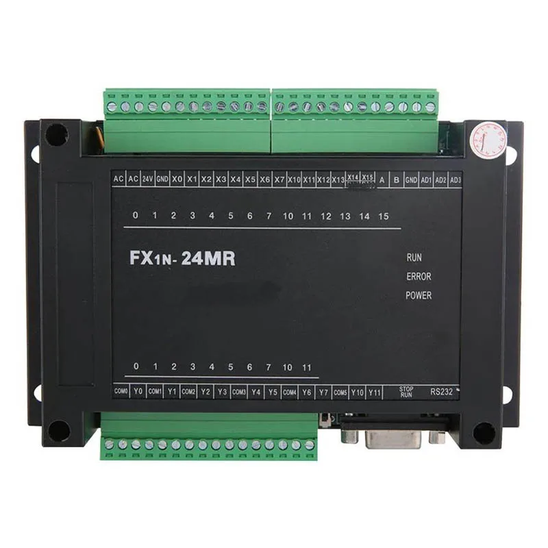 SeekU FX1N-24MT WS1N 24VDC Or 220VAC PLC Industrial Automation Board Guide Rail Install Input 14 Output 10 Real Time Clock