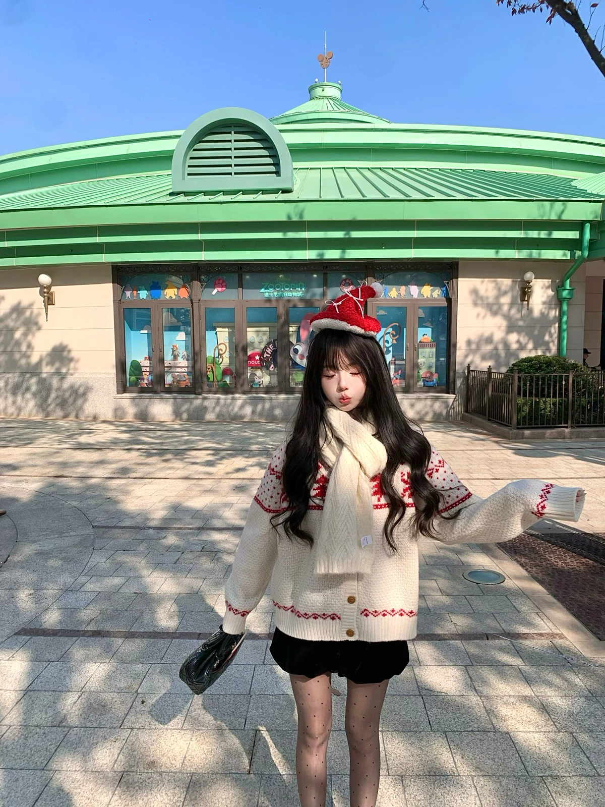 

Красный вязаный кардиган Cisas свободного кроя с круглым вырезом, женское пальто из полиэфирного волокна с длинными рукавами, создающее ощущение уюта.