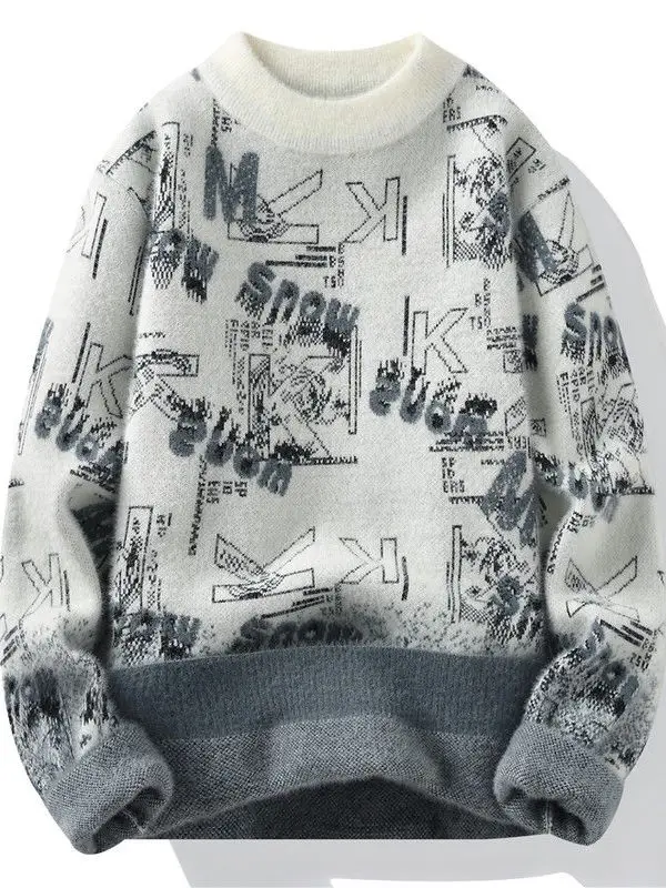 

Autumn Winter New Sle High Quali Loose Knitted Sweater Warm Comfortable Personali Youthful Base irt for Teens