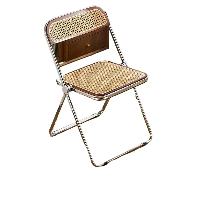 

Простой складной обеденный стол и стул в скандинавском стиле, стул со спинкой для дома, гостиной, офисный стул для отдыха