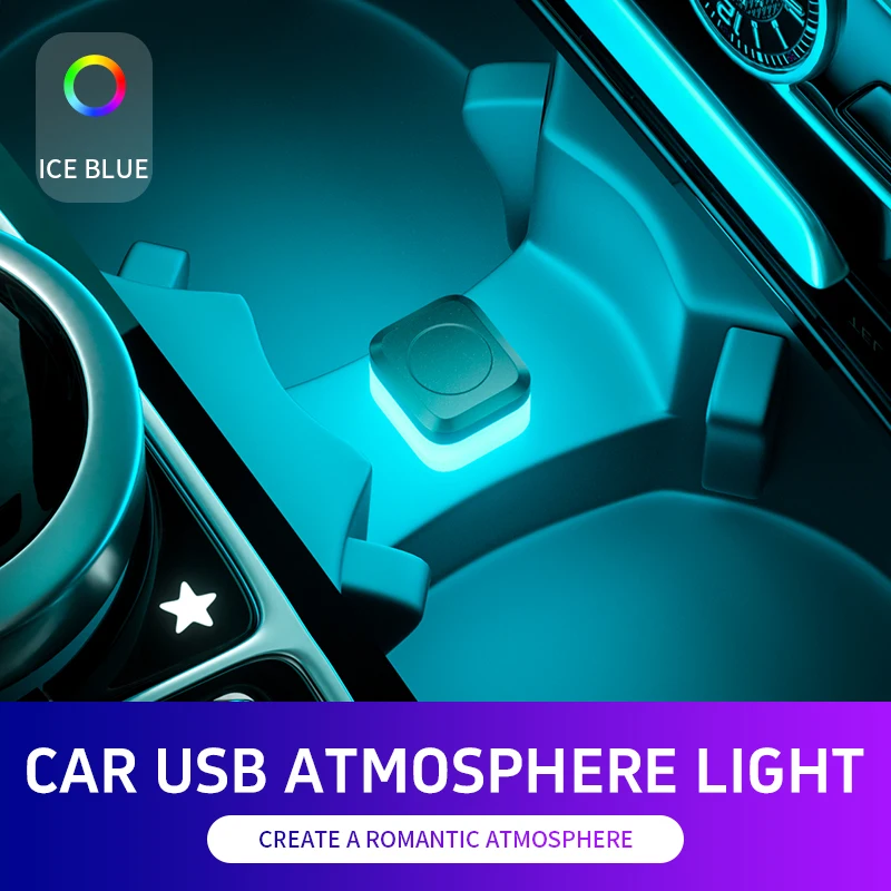 1x Auto USB Led Licht sfeerlamp Plug Play Universele LED interieur Sfeerlicht Auto Leeslamp Decoraties Decoratieve Strip