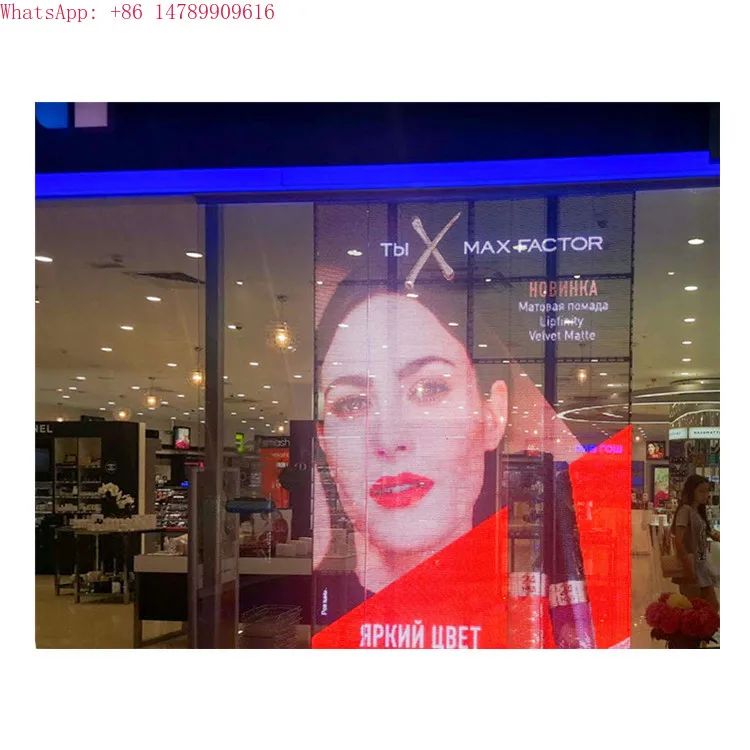 Pantalla LED Transparente Innovadora para Publicidad en Escaparates de Tiendas, Joyerías y Ropa de Lujo