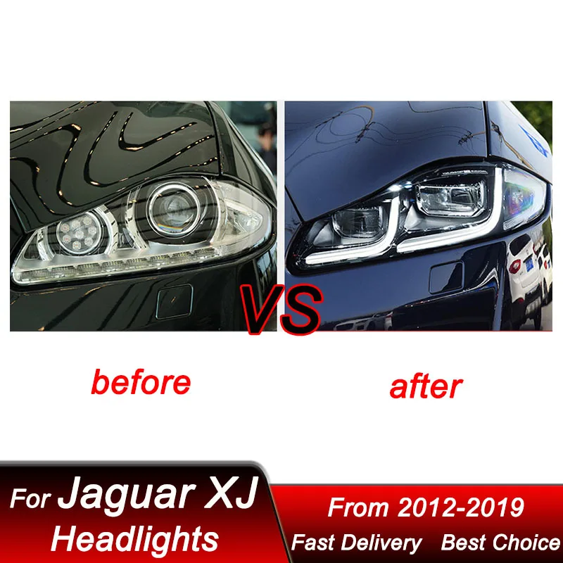 Car Headlights For JAGUAR XJ XJL 2012-2019 new style LED Headlamp Assembly Upgrade High Configure Projector Lens Accessories Kit