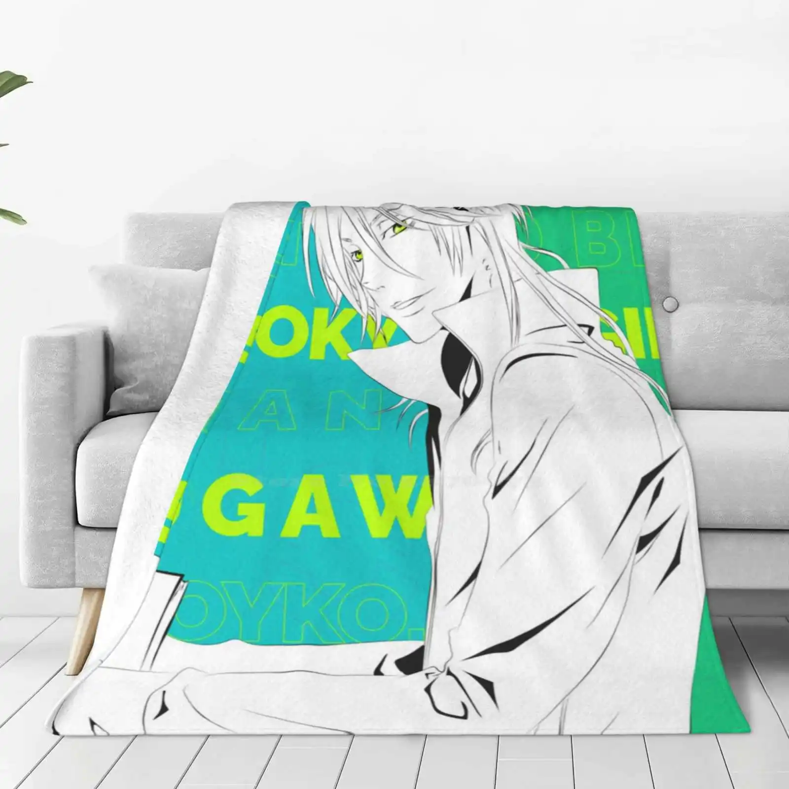 Psycho Pass All Sizes Soft Cover Blanket Home Decor Bedding Anime Manga Psychopass Tokyopop Toeianimation Makishima Neon Green