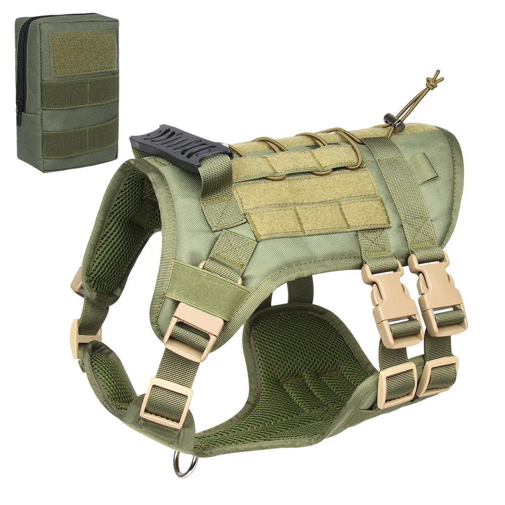 

Pet dog anti-collision chest harness, large pet dog tactical jacket, vest, dog outdoor activity toy backpack