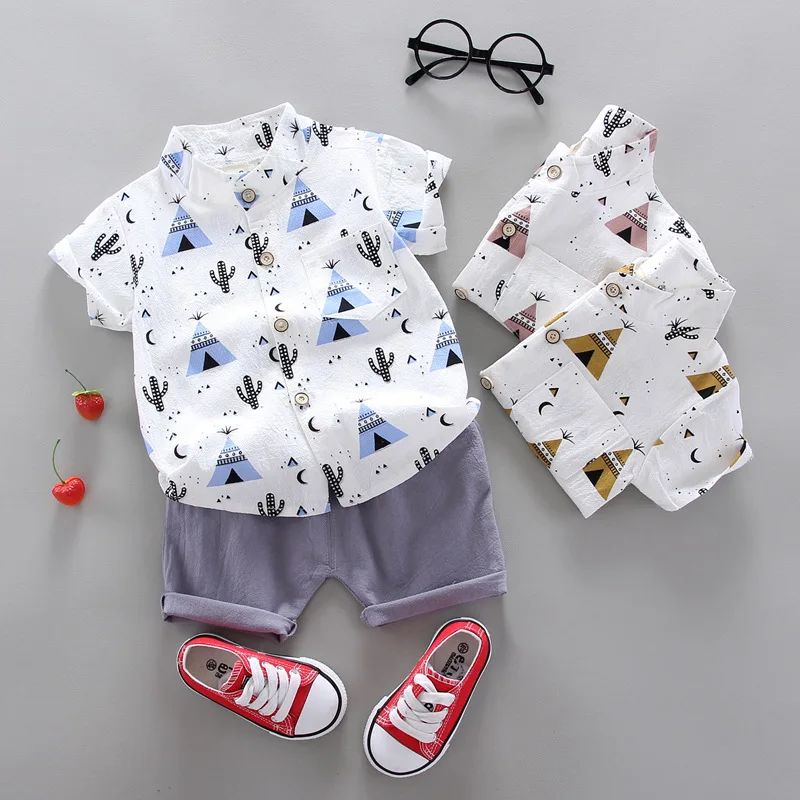 

2PCS Baby Clothing Set For Boys Infant Suits Kids Clothes Fashion Baby Boy's Suit Summer Casual Clothes Set Top Shorts