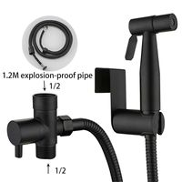 Stainless Steel Handheld Bidet Sprayer Toilet Spraye Set Booster Nozzle Bathroom Bidet Faucet Sprayer