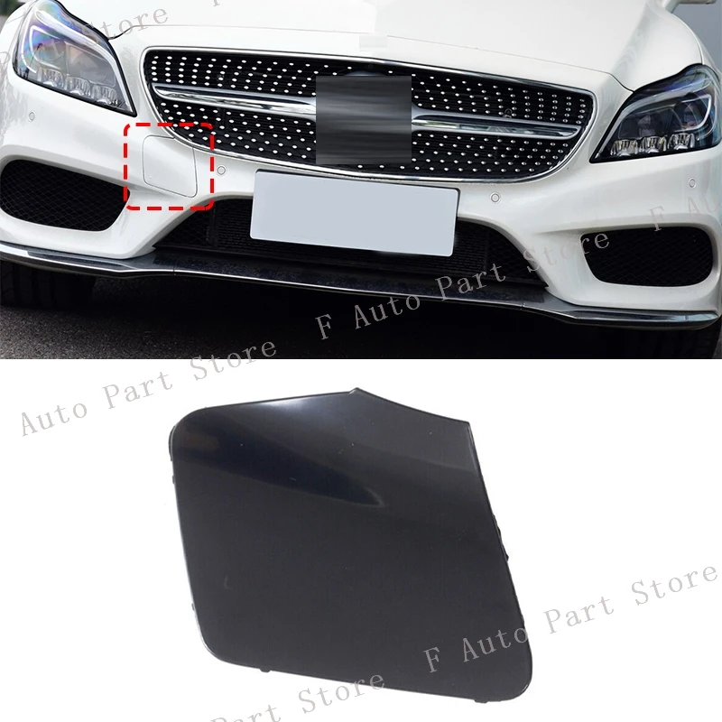 Unpainted Front Bumper Tow Hook Cover Lid Trailer Hauling Eye Cap For Mercedes-Benz W218 C218 CLS-Class CLS400 CLS550 2015-2018