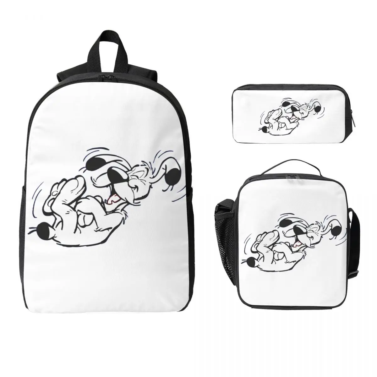 

Asterix And Obelix Dogmatix Ideafix Obelix Dog Backpack Student Boys Girl BookBag School Bag 3ps Insulated Lunch Bag Pencil Case