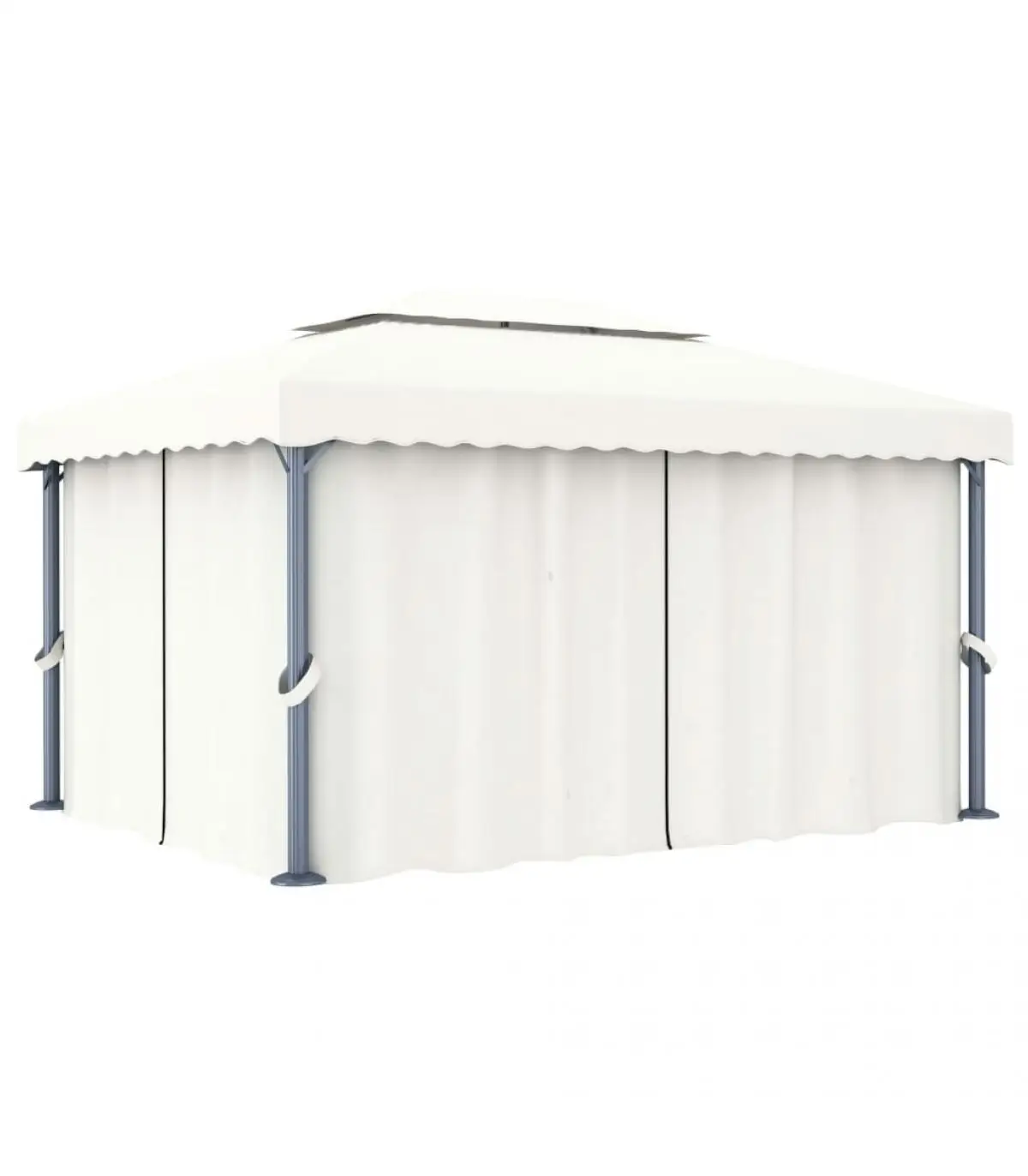 4x3 m aluminum cream white curtain gazebo tents