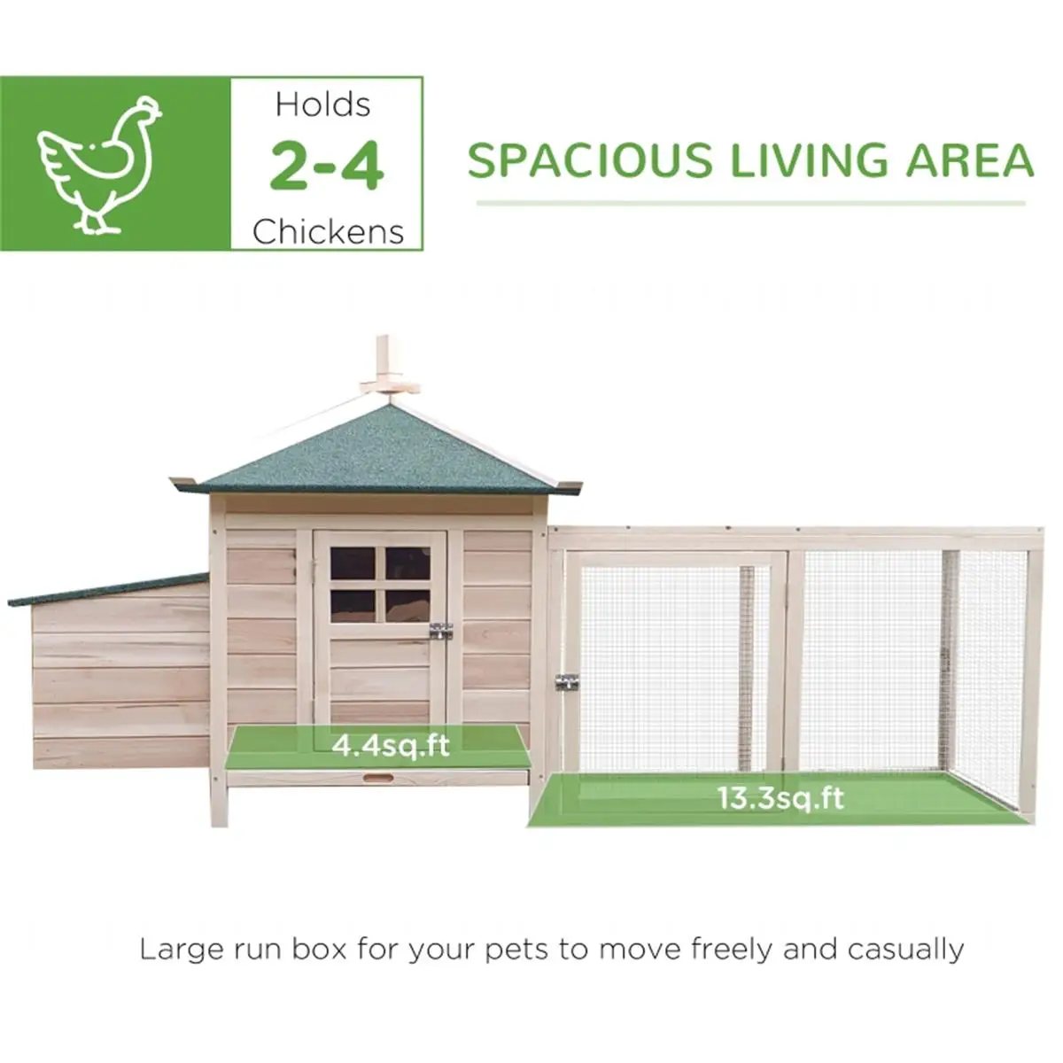 

Premium Wooden Chicken Coop - Fast Shipping (Not Available at)