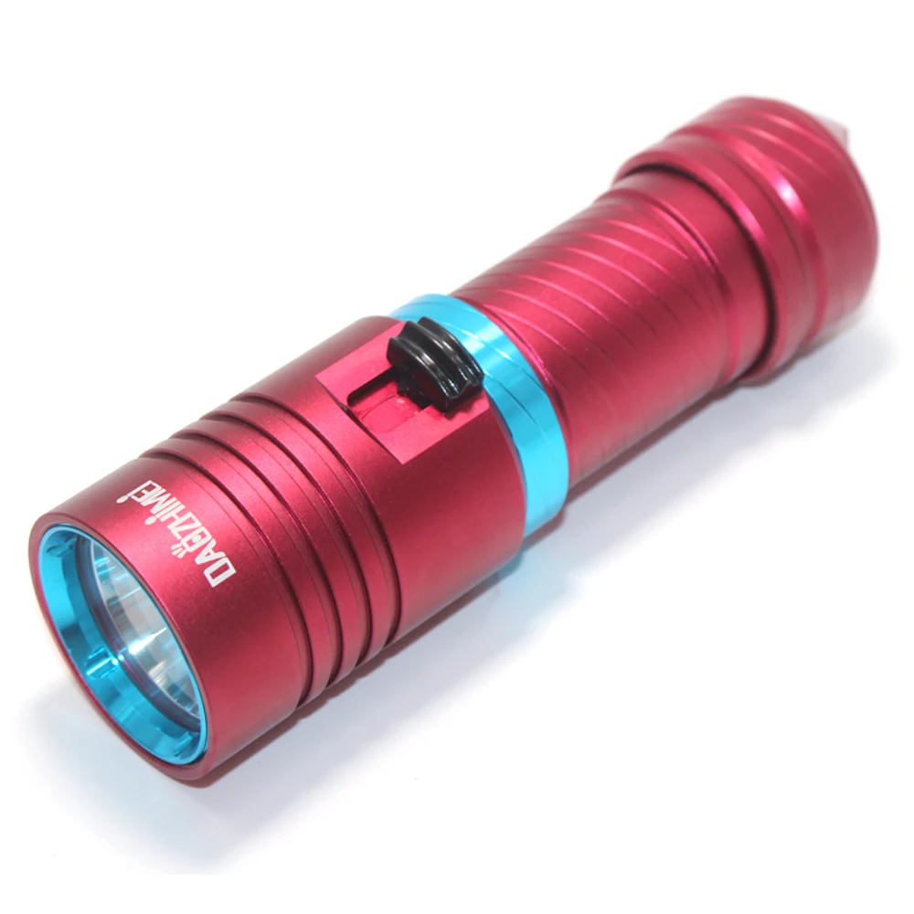 L2 Yellow/White light LED Diving Flashlight 3800 lumen Stepless dimming IPX8 Waterproof Underwater LED Flash Light