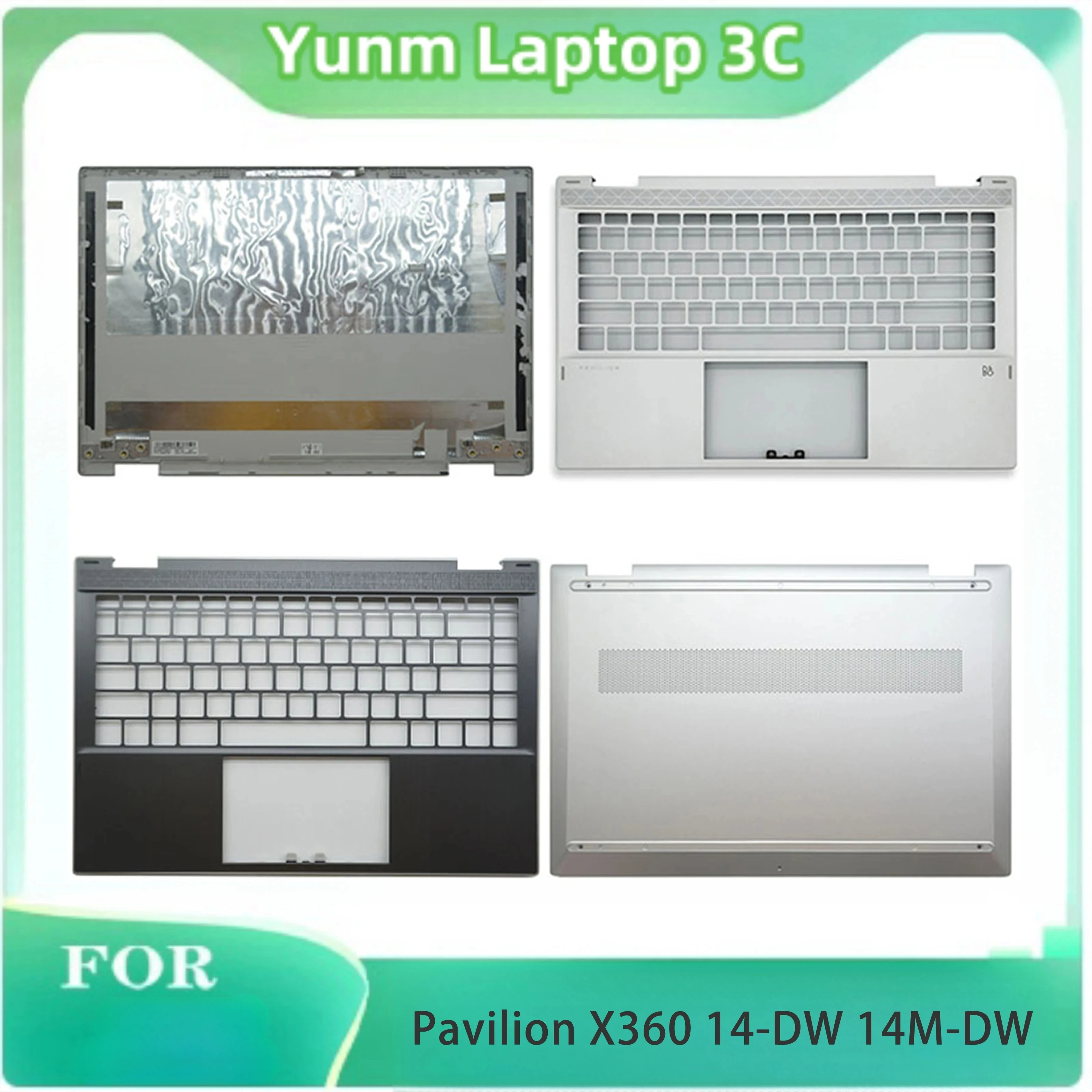 

Новинка для ноутбука HP Pavilion X360 14-DW 14M-DW, задняя крышка ЖК-дисплея, задняя крышка, Упор для рук, Верхняя Нижняя основание, искусственный корпус, серебристый, золотой