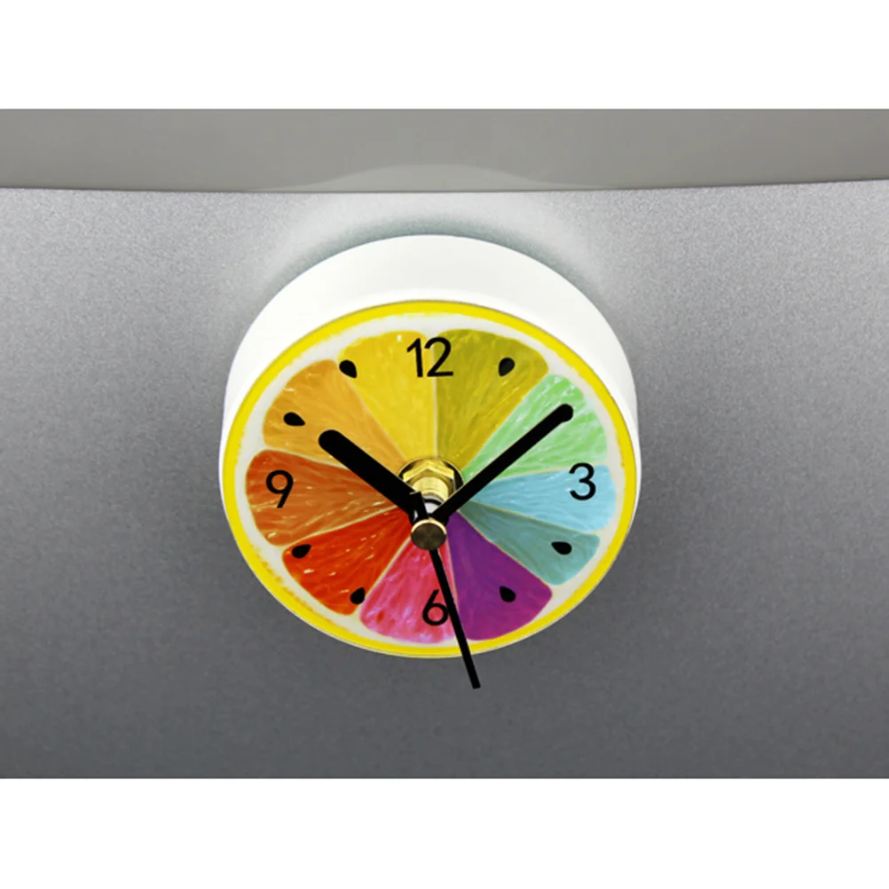 

Lemon Refrigerator Clock Magnet Strong Adhesion Multi-Function Fridge Timer Decorative Fruit Design Message Note Holder
