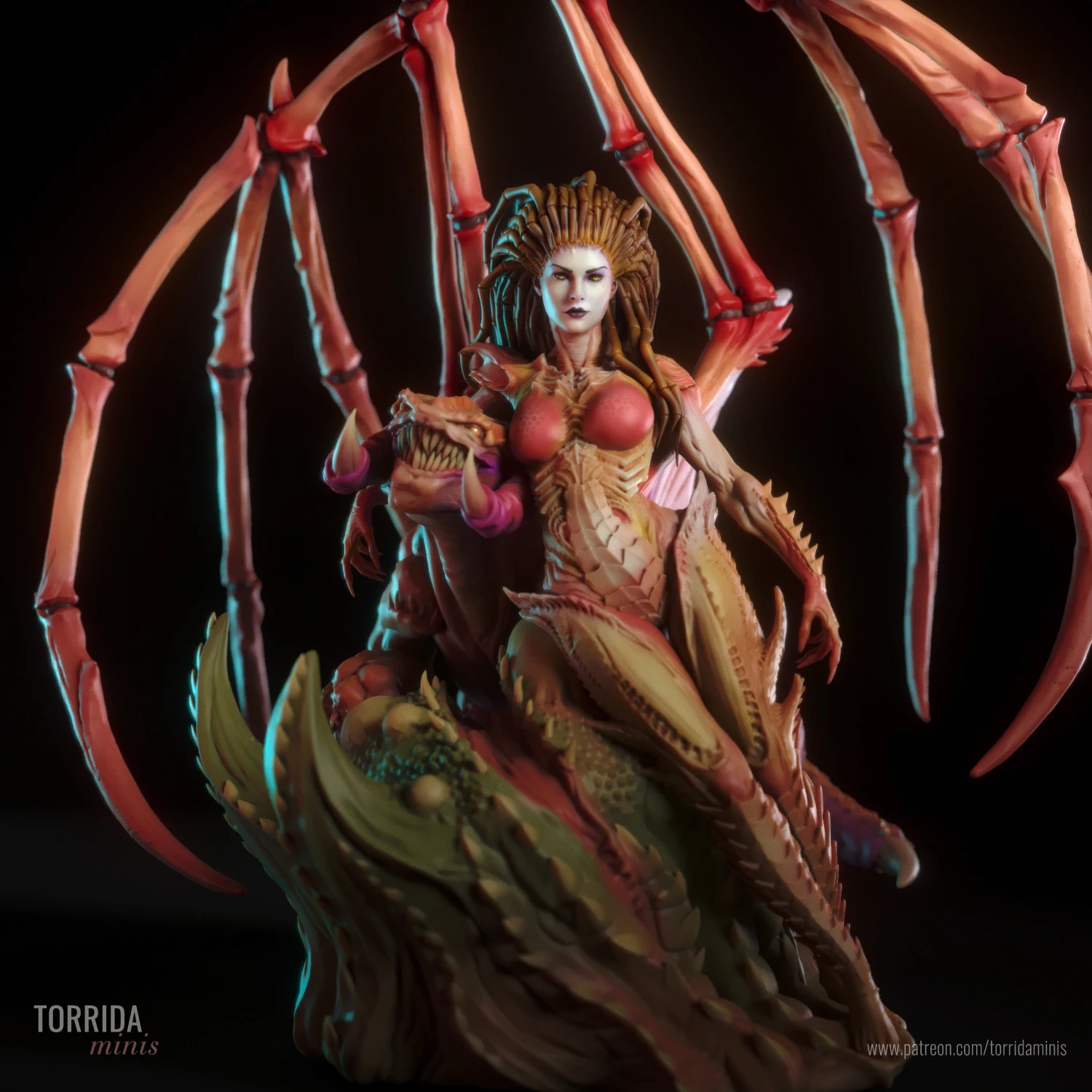

Belle Arachnid Girl 1/24 Scale Resin Figure Model Kit Sexy Diorama Unassembled Unpainted Doll 3D Printing DIY Statue Crafts Toy