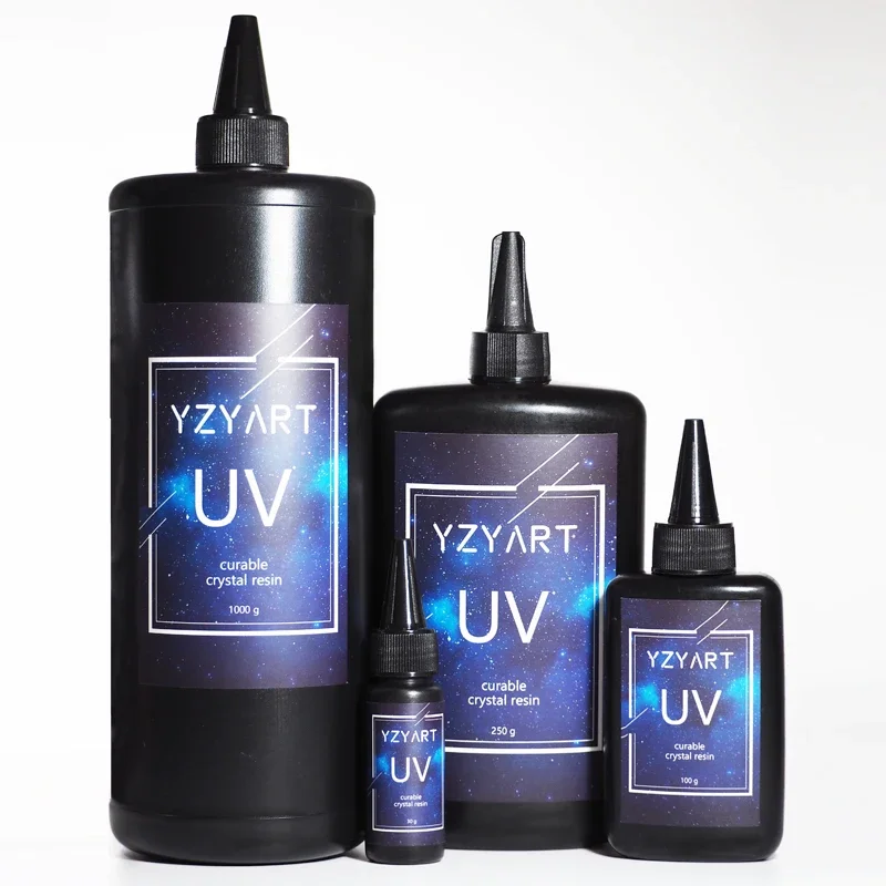 YZYART UV เรซิ่น Hard Ultraviolet Curing เรซิ่นเครื่องประดับ Cure แสงแดดหัตถกรรมใสเช่นน้ําบาง/หนา