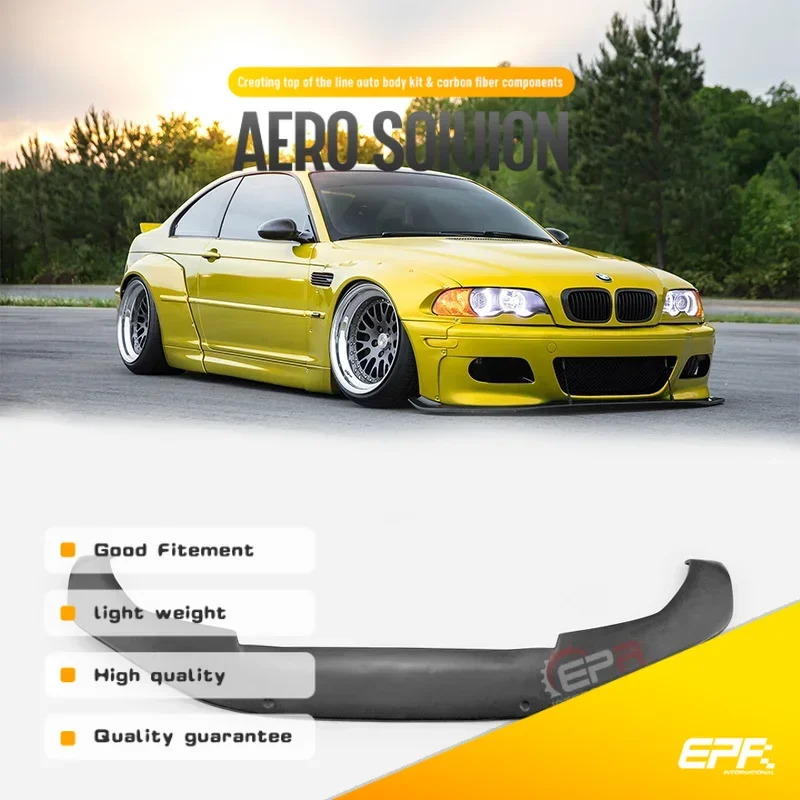 For BMW E46 RB Style Front Lip for M3 Models - Car Body Part Automotive Accessory