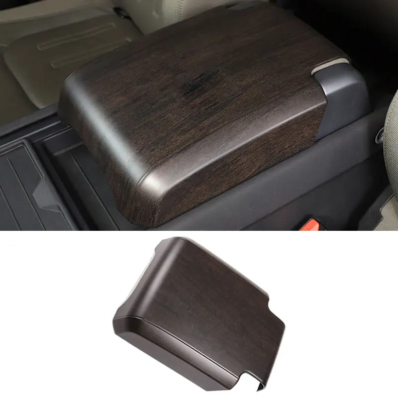 

For Land Rover Defender 90 110 2020 2021 2022 Oak Wood Grain Car Central Console Armrest Storage Box Protective Covers Trim