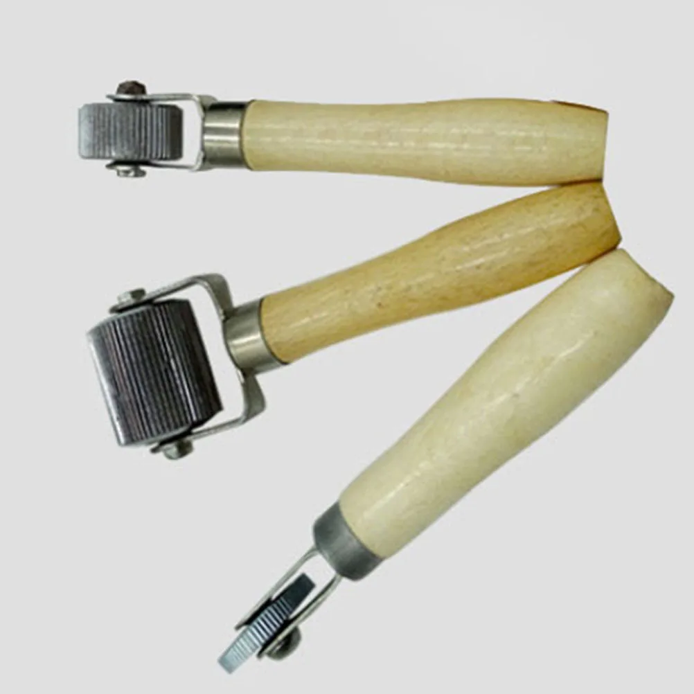 

3pcs Tire Repair Compacting Roller 6Mm 20Mm 40Mm Wood Handle High Hardness For Car Motorcycle Universal Tyre Tool