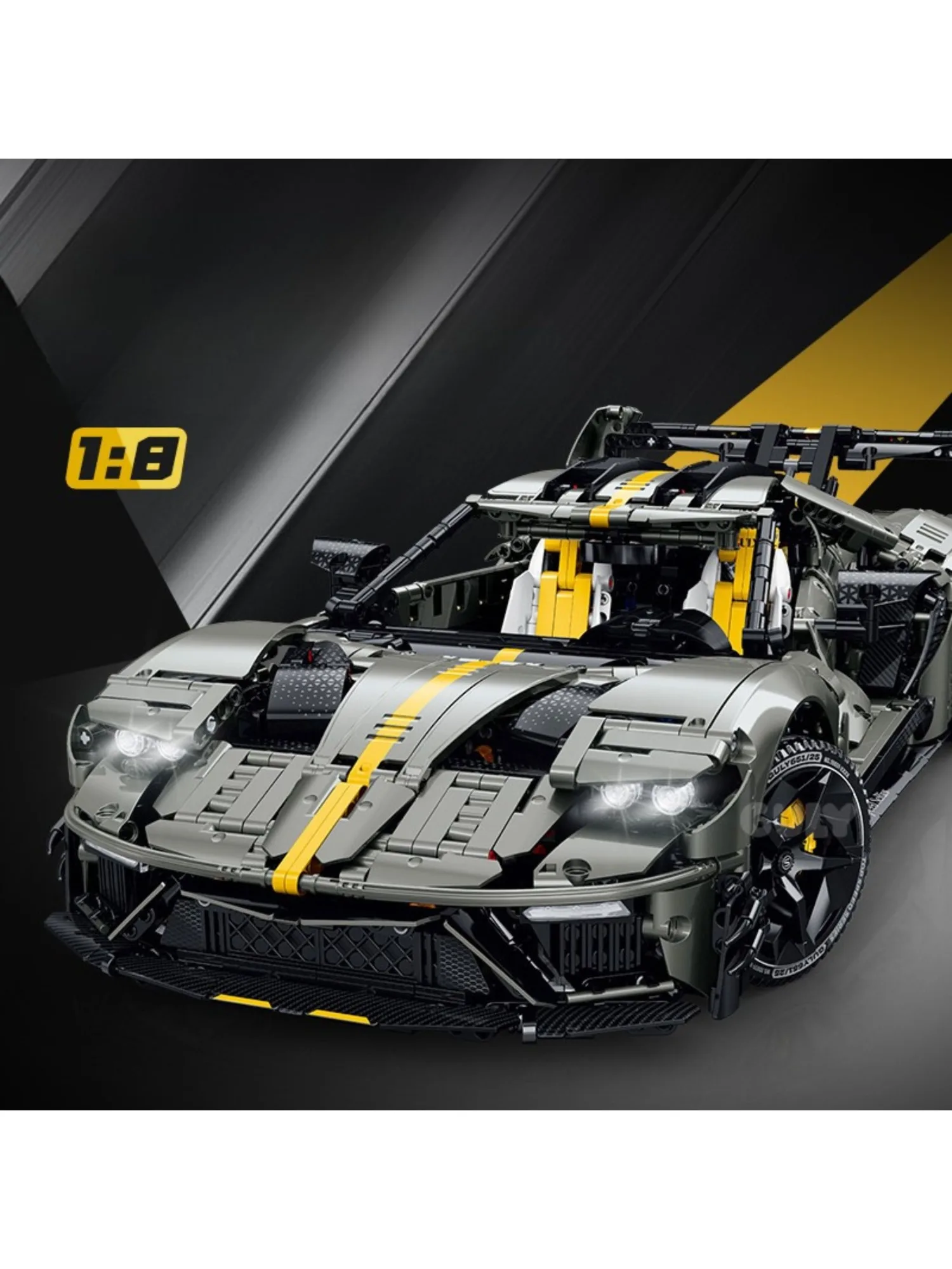3402 Teile 1:8 Technischer GT Mansory Supersportwagen Bausatz 10651 RC City Speed Sport Rennwagen Modell Bausteine Spielzeug für Erwachsene Geschenk