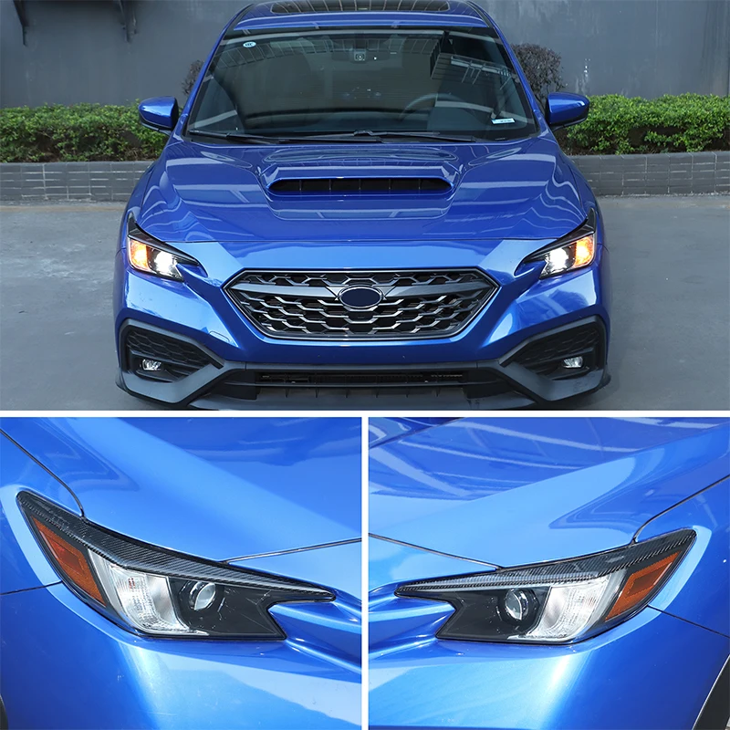 For Subaru WRX STI VB S4 Levorg 2022 2023 2024 Dry Carbon Fiber Exterior Car Front Headlight Eyelid Eyebrow Overlay Accessories